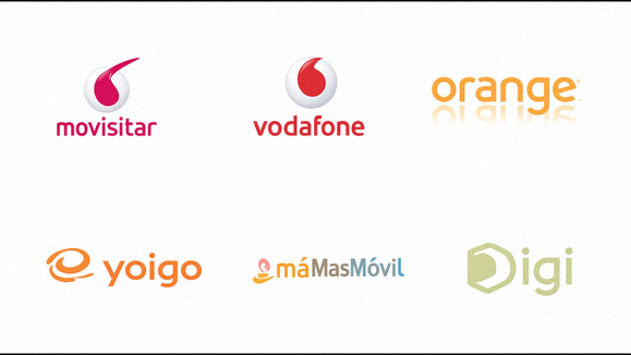 Logos de operadores móviles españoles